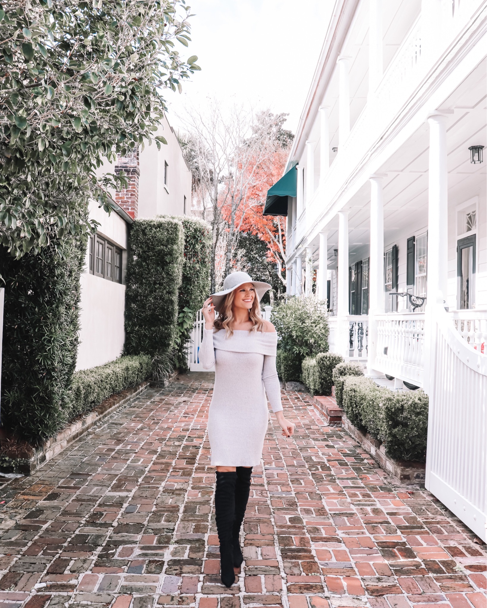 This image showcases one of my favorite purchases of 2020, the Steve Madden Jacoby over the knee boot.